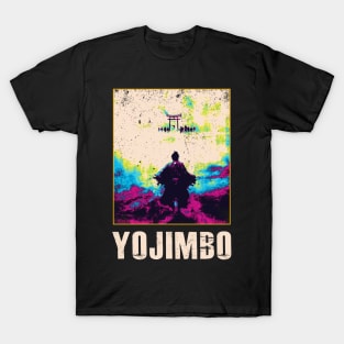 Swordplay Symphony Yojimbos Movie Tee Celebrating Akira Kurosawa's Samurai Masterpiece and Toshiro Mifune's Iconic Ronin Role T-Shirt